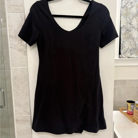 lululemon Align™ Short-Sleeve Dress with built in shorts in the color black - Picture 4 of 6